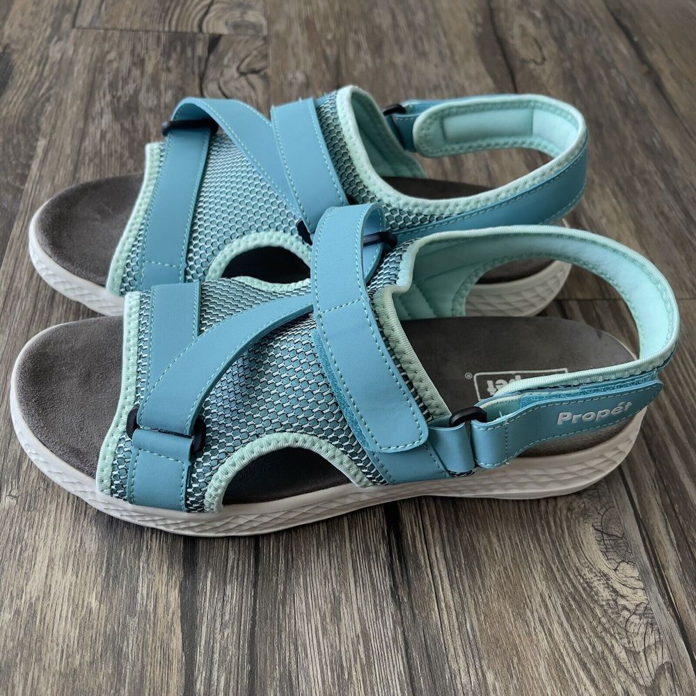 Propet Travelactiv Sport Sandal WST013P Teal Women Size 10 4E New No tags. - Picture 3 of 10